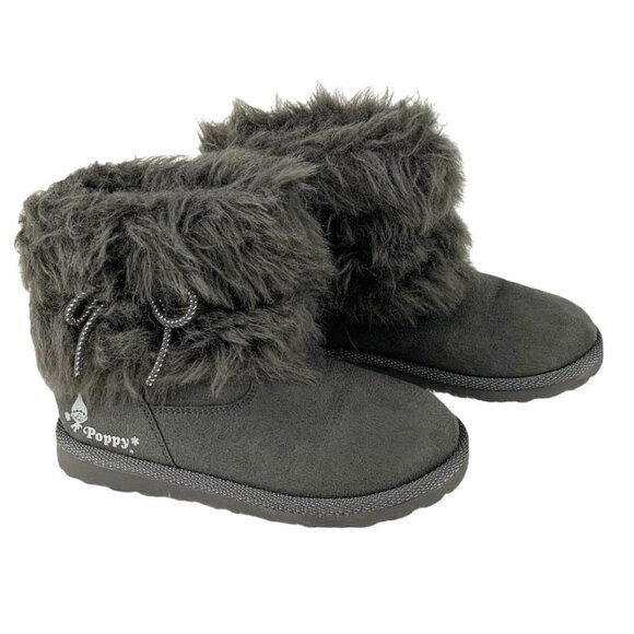 Trolls Poppy Flats Comfort Winter Girls Boot Dark Gray Size 12.5 - Picture 2 of 9